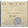 Image 1 : Nfld 1896 5¢ ICCS EF45.