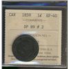 Image 1 : 1859 1¢ DP N9 ICCS EF40.