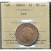 Image 1 : 1881H 1¢ ICCS MS64RD.  90% red with mirror like fields.