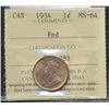 Image 1 : 1934 1¢ ICCS MS64RD.  Nice 90% red issue.