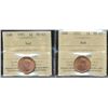 Image 1 : 1951 1¢ & 1952 ICCS MS65RD.  Lot of 2 coins.