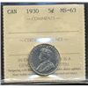 Image 1 : 1930 5¢ ICCS MS63.  Tough issue for grade.