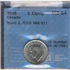 Image 1 : 1938 5¢ ICCS/CCCS MS64.  CCCS holder designates a Blt 3 variety.