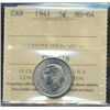 Image 1 : 1941 5¢ ICCS MS64.  Attractive with strong lustre.