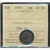 Image 1 : 1858 10¢ ICCS AU58.