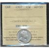 Image 1 : 1907 10¢ ICCS AU55.