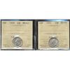 Image 1 : 1929 10¢ & 1931 ICCS MS63.  Lot of 2 coins.