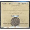 Image 1 : 1933 10¢ ICCS MS63.  Intense golds and reds.