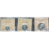 Image 1 : 1955 10¢, 25¢ & 50¢ all ICCS PL66 Heavy Cameo.  Lot of 3 coins.