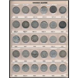 1858 20¢ - 1989 Complete Date Set;  includes key 1875H, 1880H Wd, 1885, 1887, 1889, 1891, 1893, 1915