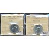 Image 1 : 1992 25¢ N.B. & Manitoba issue ICCS MS66.  Lot of 2 coins.