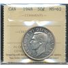 Image 1 : 1948 50¢ ICCS MS62.