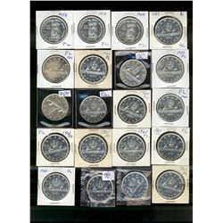 1957 $1 to 1967 PL & Specimen issues;  inlcudes 1957, 1958(3), 1959(2), 1960(6), 1961(5), 1962(2), 1