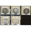 Image 1 : 1967 $1 ICCS MS64.  Lot of 5 coins.