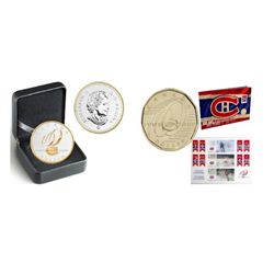 RCM Lot;  includes 2009 S.E. Silver Dollar - 100th Anniversary of the Montreal Canadiens with Black 