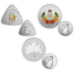 RCM Lot;  includes 2009 Six String Nation issue, 2012 Queen'S Diamond Jubilee coloured 25¢ & Maple L
