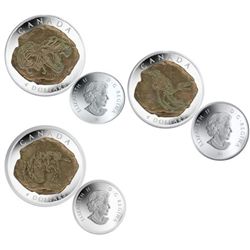 RCM Lot;  Includes 2009 $4 Dinosaur Collection - Tyrannosourus Rex, 2010 Euoplocephalus & Dromaeosau