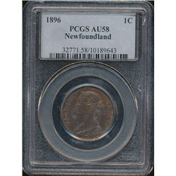 Nfld 1896 1¢ PCGS AU58.