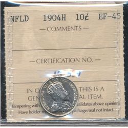 Nfld 1904H 10¢ ICCS EF45.