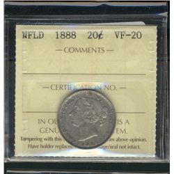 Nfld 1888 20¢ ICCS VF20.