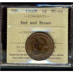 1900H 1¢ ICCS MS64RB.