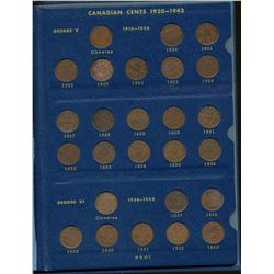1920 1¢ Sml to 1969 Complete Date set.  Comes housed in old blue Whitman holder.  VG to UNC