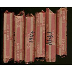1937 1¢ to 1952;  includes large accumulation of 1600 coins.  2 circ rolls of each date.