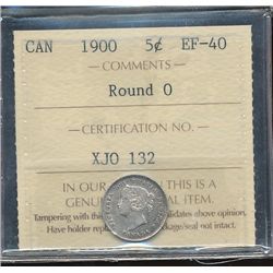 1900 5¢ Rd 0 ICCS EF40.