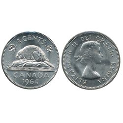 1964 5¢ ICCS MS65.  Gem lustre.