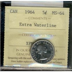 1964 5¢ EWL ICCS MS64.