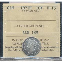 1871H 10¢ ICCS F15.