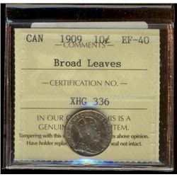 1909 10¢ ICCS BL ICCS EF40.