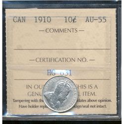 1910 10¢ ICCS AU55.