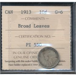 1913 10¢ Broad Lvs ICCS G6.