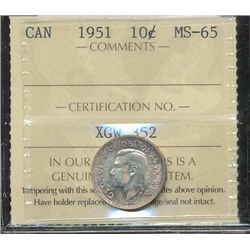 1951 10¢ ICCS MS65.