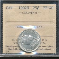 1902H 25¢ ICCS EF40.