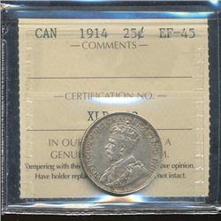 1914 25¢ ICCS EF45.
