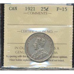 1921 25¢ ICCS F15.