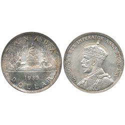 1935 $1 ICCS MS66.  Light flecks of gold tones.