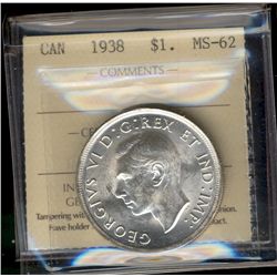 1938 $1 ICCS MS62.