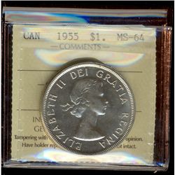 1955 $1 ICCS MS64.
