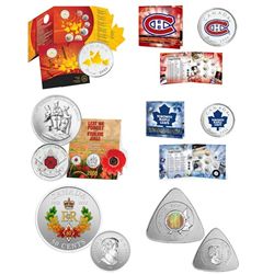 RCM Lot;  includes 2005/2006 Montreal Canadiens, Toronto Mapleleafs(2) Gift Sets, 2009 Oh! Canada, 2