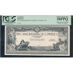 The Canadian Bank of Commerce; 1917 $10  CH-75-16-02-06P,  PCGS AU58PPQ,  PR,