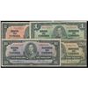 Image 1 : 1937 $1 BC-21a, $2 BC-22a, $10 BC-24a & $20 BC-25a.  Lot of 4 Osborne notes all Fine.