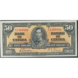 1937 $50 BC-26b #BH13666806 PMG AU53.  Bright with lovely colours.