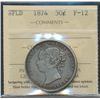 Image 1 : Nfld 1874 50¢ ICCS F12.