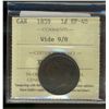 Image 1 : 1859 1¢ Wide 9/8 ICCS EF40.