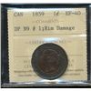 Image 1 : 1859 1¢ DP N#1 ICCS EF40.  Designated with rim damage.  Still decent and attractive.
