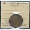 Image 1 : 1881H 1¢ ICCS AU55.
