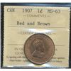 Image 1 : 1907H 1¢ ICCS MS62RB.